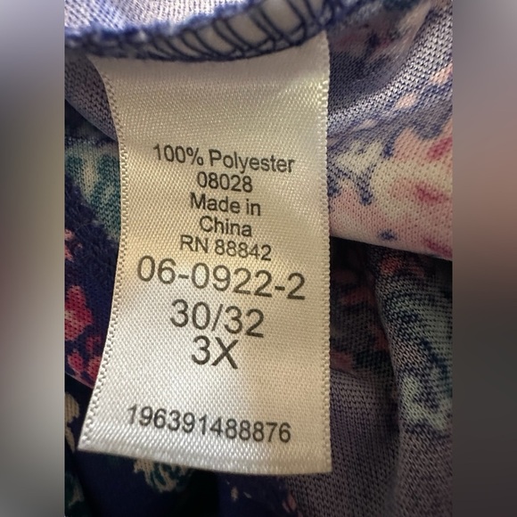 ONLY NECESSITIES Floral Patchwork Print Maxi Dress Size 3X Cotton Boho Colorful - Picture 9 of 11